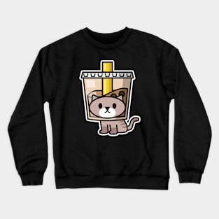 Bubble Tea Cat Crewneck Sweatshirt